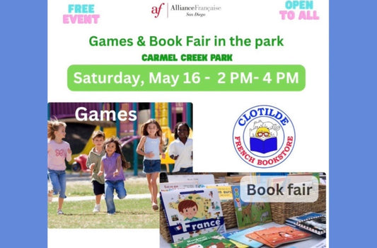 Bookfair at Kids on the Park event with Alliance Française of San Diego - Clotilde French Bookstore