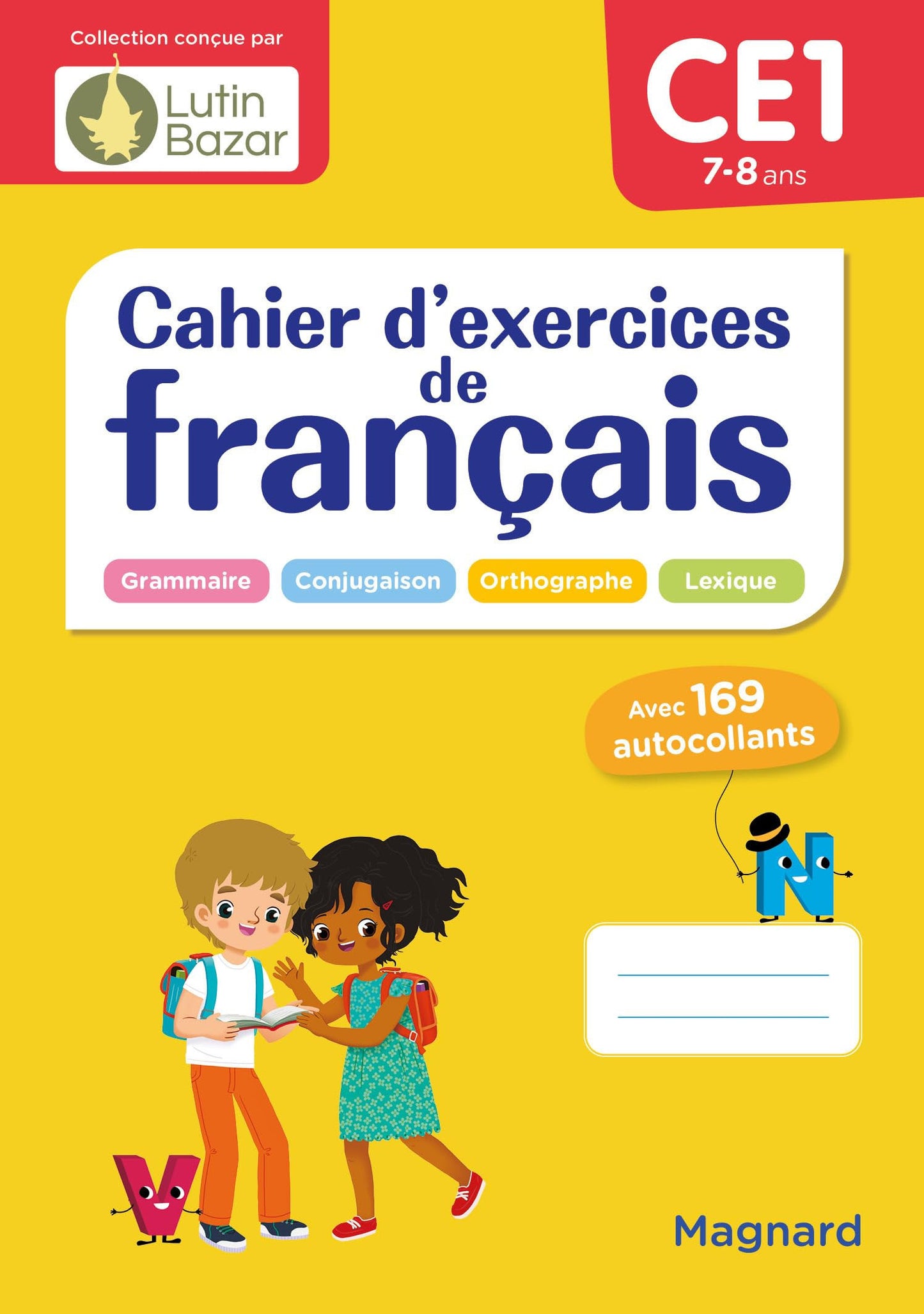 Cahier d'exercices de français CE1 Avec 169 autocollants