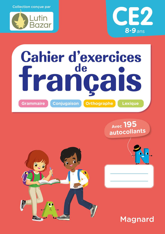 Cahier d'exercices de français CE2 Avec 195 autocollants - Book - Clotilde French Bookstore